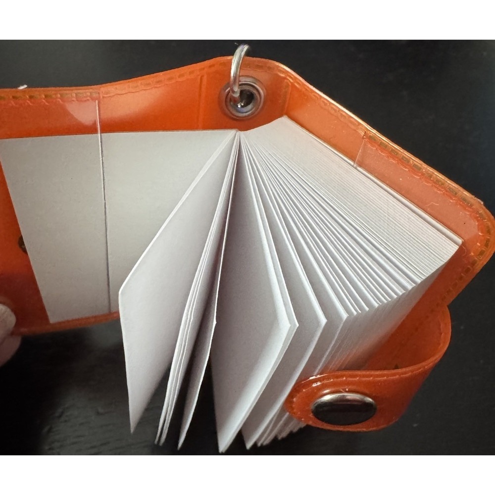 Vintage Clinique Happy Orange Notepad Keychain Rare Collectible Unused - Picture 3 of 4